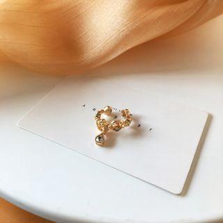 Rhinestone Ear Cuff 1 Pc - Rhinestone Ear Cuff - Gold - One Size
