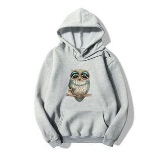 Owl Print Hoodie