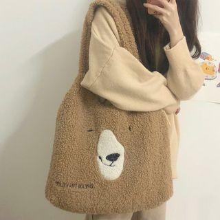 Fleece Bear Shopper Bag Bear - Brown - One Size