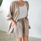 Set: Long-sleeve Jacket + Shorts
