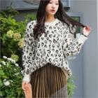 Leopard Wool Blend Furry Sweater