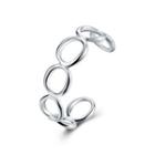 Simple Geometric Circle Bracelet Silver - One Size