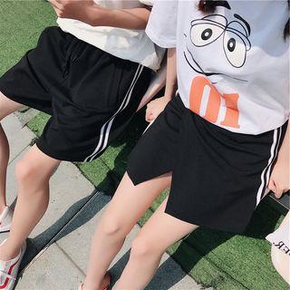 Couple Matching Striped A-line Skirt / Shorts