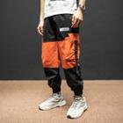 Patchwork Buckled-accent Cargo Jogger Pants