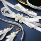 Wedding Faux Pearl Satin Headband + Necklace + Clip-on Earrings Headband + Necklace + Clip-on Earrings - One Size