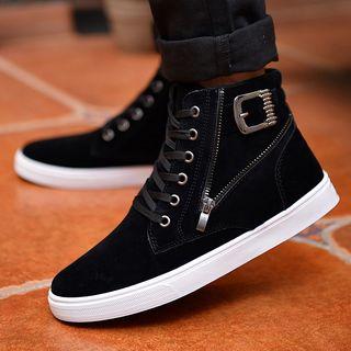 Buckle Detail High-top Sneakers