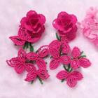 Flower Drop Earring 1 Pair - Rose Pink - One Size