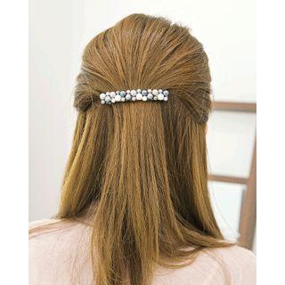 Faux-pearl Pave Hair Barrette
