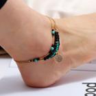 Bead Layered Anklet As Shown In Figure - One Size