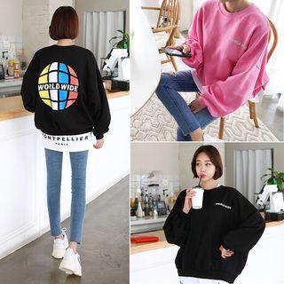 Worldwide Printed Oversized Sweatshirt