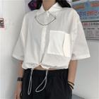 Short-sleeve Drawcord Shirt