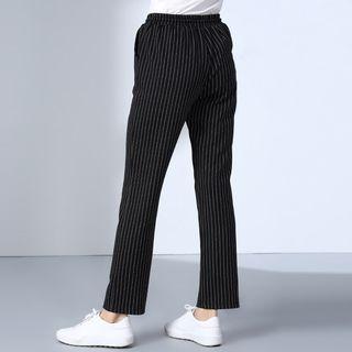 Pinstriped Straight Cut Pants