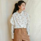 Alpaca Print Chiffon Blouse