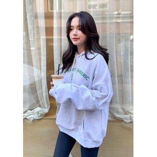 Letter Print Kangaroo Hoodie