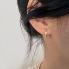 Glaze Alloy Hoop Earring 1 Pair - Earring - Gold - One Size