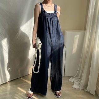 Sleeveless Ruched Jumpsuit