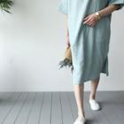Linen Slit-side Dress