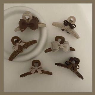 Flocking Bow Hair Clamp (various Designs)