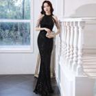 Halter Neck Glitter Mermaid Gown