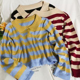 Striped Slim-fit Polo Shirt