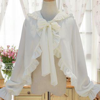 Frill Trim Hooded Light Jacket