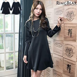 Long Sleeve Plain Dress