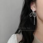 Rhinestone Fringed Alloy Earring 1 Pair - Silver - One Size