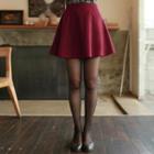 Wool Blend A-line Mini Skirt
