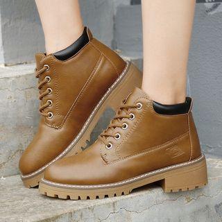 Faux Leather Work Boots