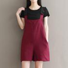 Wide-leg Pinafore Playsuit