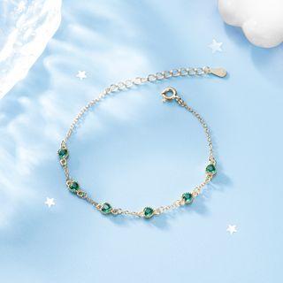 Heart Rhinestone Bracelet Ale120sl - As Shown In Figure - One Size