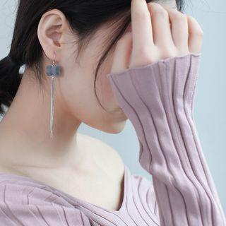 925 Sterling Silver Fleece Dangle Earring As Shown In Figure - One Size