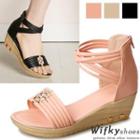 Rhinestone Wedge Sandals