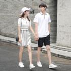 Couple Matching Short-sleeve Poo Shirt / A-line Mini Dress / Shorts