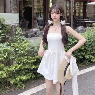 Strapless Romper / Light Jacket