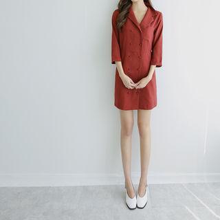 Double-breasted Mini Coatdress (l~xxl)