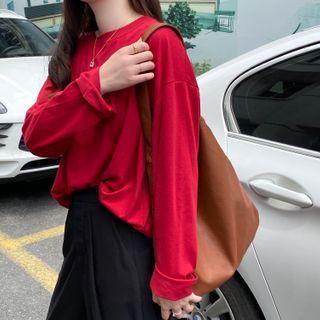 Loose-fit Plain T-shirt In 7 Colors