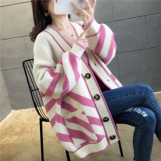 Color-panel Cardigan