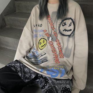 Fleece-lined Print T-shirt