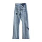 Embellished Wide-leg Jeans