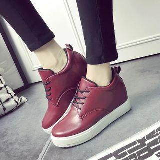 Platform Hidden Wedge Lace Ups