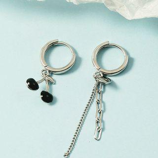 Cherry Drop Earring 1 Pr - Black - One Size