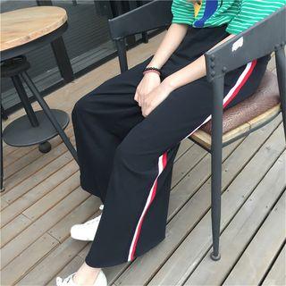 Stripe Side Wide-leg Pants