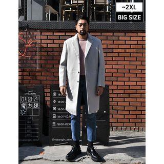 Single-breasted Wool Blend Coat In 4 Types