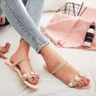 Faux Pearl Two-way Sandals