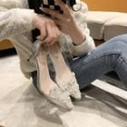 Stiletto Heel Faux Pearl Pvc Pumps