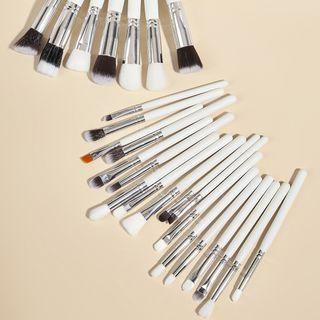 Set Of 25: Makeup Brush 25 Pcs - White - One Size