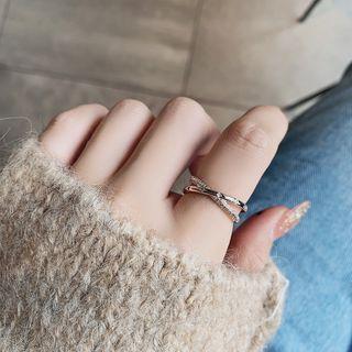 Rhinestone Layered Ring As Shown In Figure - One Size