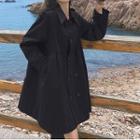 Long-sleeve Plain Trench Jacket