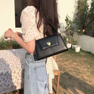 Heart Buckle Flap Shoulder Bag